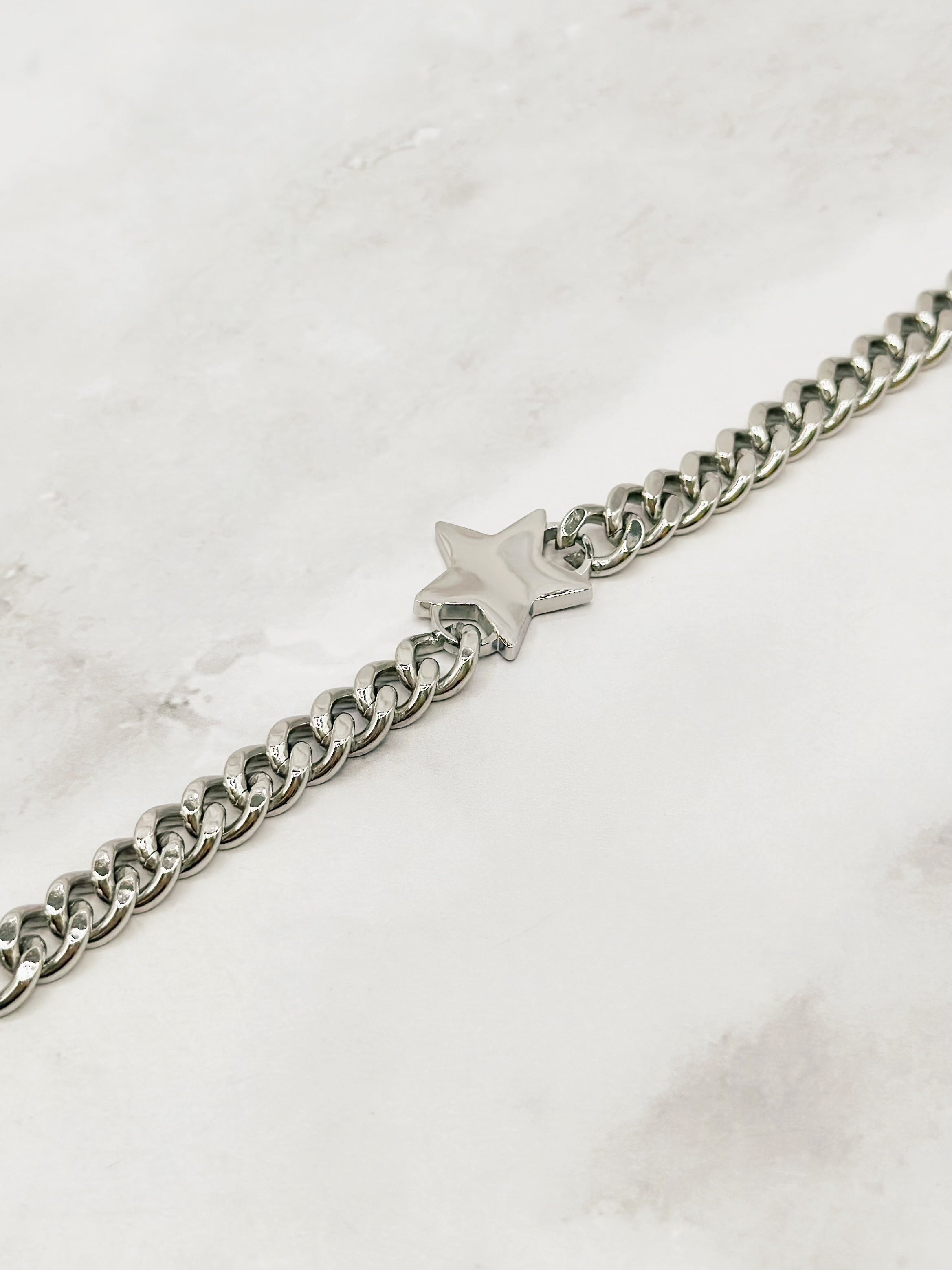 The Star Chain Bracelet in Silver