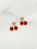 The Cherry Bow Earrings