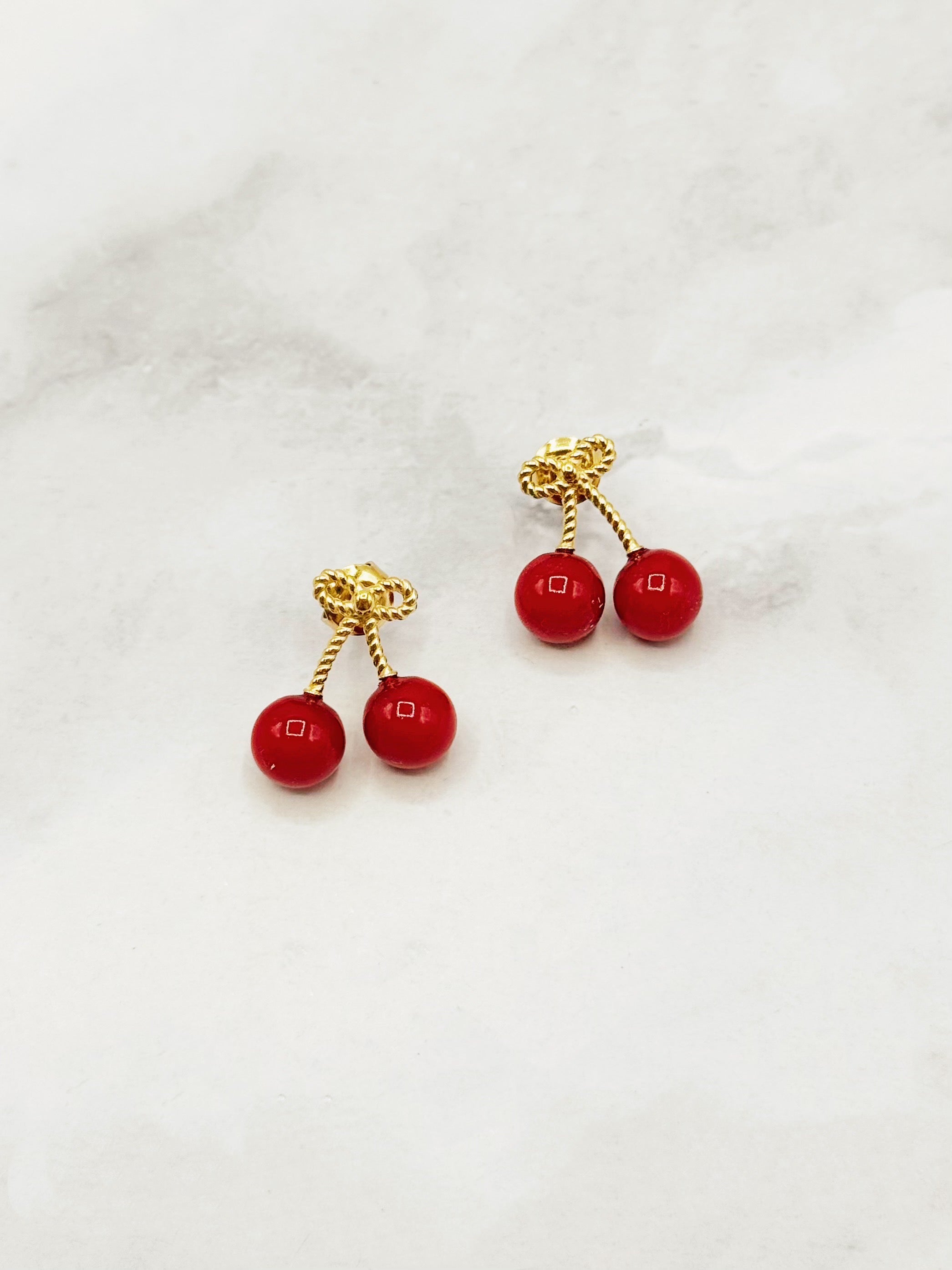 The Cherry Bow Earrings