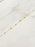 The Heart Chain Bracelet in Gold
